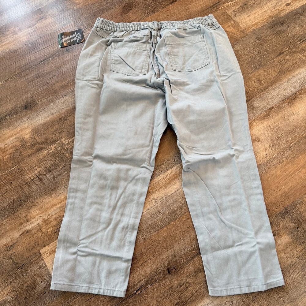 Woman Within Gray Cotton denim Jeans 24W Petite Straight Leg NWT 100% Cotton